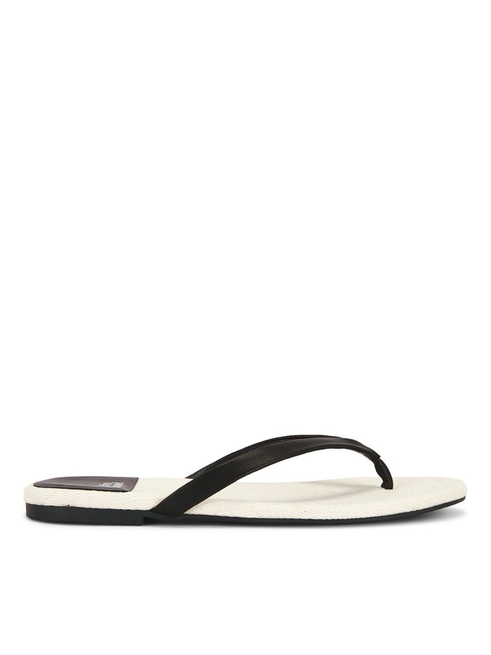Jeffrey Campbell Black Strap White Footbed Thong Sandal